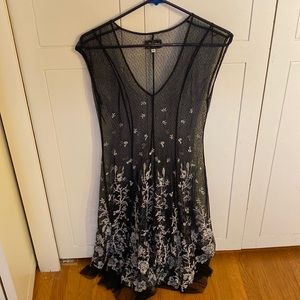 Johnny Was Biya Tinsel Embroidered Dress